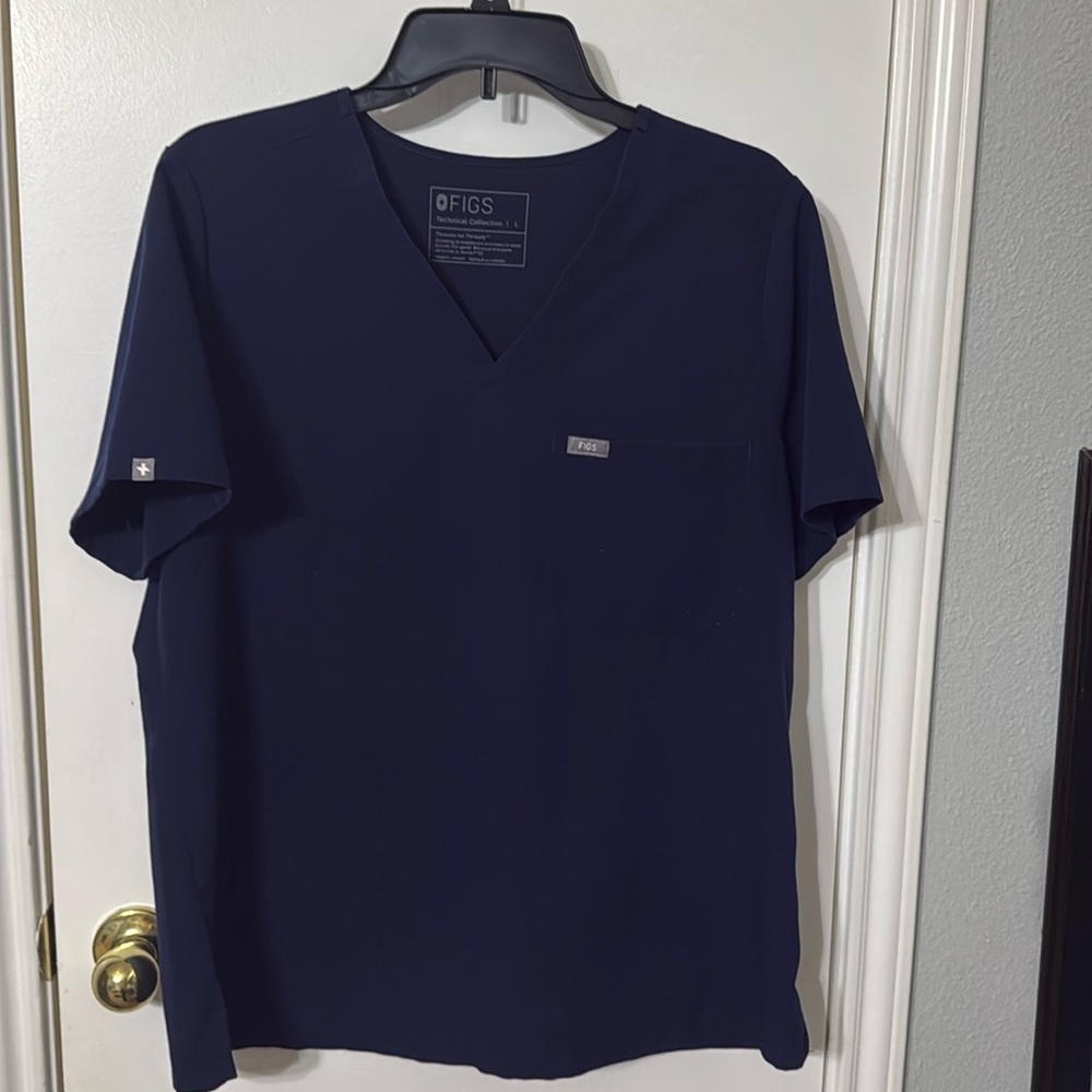Women figs navy scrub top